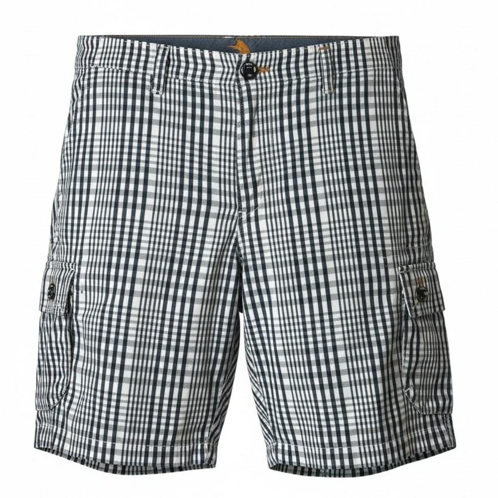 Tommy Bahama Men's 40x9 Athletic Fit Cargo Short Cotton Tencel Checked Golf